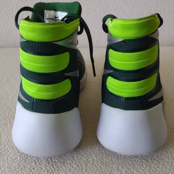 Nike Hyperdunk2015 gorge green with silver swoop high top tennis shoe, size 9 - Picture 2 of 8